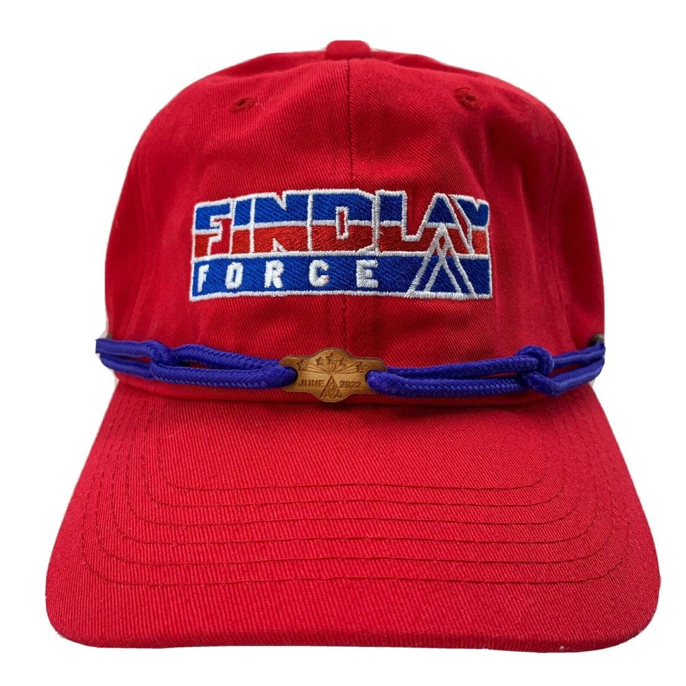 Findlay Force Hat June 2022‎ Strapback Red Blue Rope Outdoors Hiking Hipster